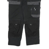 DICKIES Mens Cotton Blend Black Grey Relaxed Cargo Trousers W36 L27 Workwear