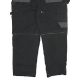 DICKIES Mens Cotton Blend Black Grey Relaxed Cargo Trousers W36 L27 Workwear