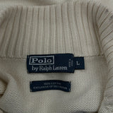 Polo By Ralph Lauren 1/4 Zip - Large Cream Cotton