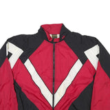 PUMA Mens Black & Red Polyester Blend Zip Jacket L Colourblock Casual Sportswear