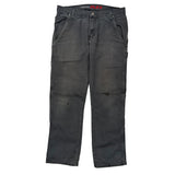 Dickies Double Knee Carpenter Trousers - 34W 30L Grey Cotton Blend