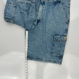 Wrangler Cargo Denim Shorts - 36W 10L Blue Denim