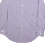 LAUREN RALPH LAUREN Mens Purple Check Shirt L Classic Fit Cotton Casual