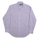 LAUREN RALPH LAUREN Mens Purple Check Shirt L Classic Fit Cotton Casual