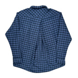 Patagonia Checked Flannel Shirt - Large Blue Cotton