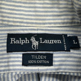 Tilden Ralph Lauren Striped Shirt - Large Blue Cotton