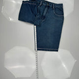 No Boundaries Graphic Denim Shorts - 30W 11L Dark Wash Cotton