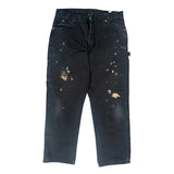 Dickies Cargo Carpenter Trousers - 36W 30L Black Cotton