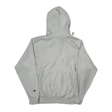 Reverse Weave Champion Spellout Hoodie - Large White Cotton