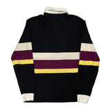 Urban Outfitters Striped Rugby Shirt - Medium Black Cotton