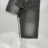 Blue Ocean Denim Shorts - 36W 15L Grey Cotton