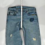 501 Levis Jeans - 32W 28L Light Wash Cotton
