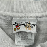 Disney Striped Polo Shirt - Large White Cotton