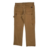 Dickies Double Knee Carpenter Trousers - 36W 31L Brown Cotton