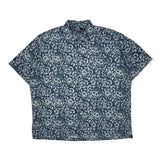 Polo By Ralph Lauren Floral Short Sleeve Shirt - XL Blue Cotton