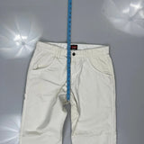 Wrangler Double Knee Carpenter Trousers - 32W 29L White Cotton