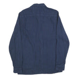 VANS Mens Blue & Black Striped Shirt S Cotton Blend Casual Button Up