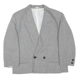 THE LEGEND Womens Black & White Houndstooth Double Breasted Jacket M Polyester