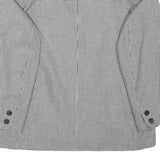 THE LEGEND Womens Black & White Houndstooth Double Breasted Jacket M Polyester