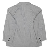 THE LEGEND Womens Black & White Houndstooth Double Breasted Jacket M Polyester