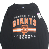 GENUINE MERCHANDISE Mens Black Giants Baseball Club Long Sleeve Crew Neck