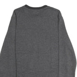 CALVIN KLEIN Mens Grey Plain Crew Neck Basic Knit Jumper S Casual Lightweight