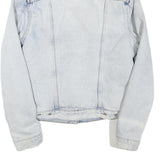 LEVI'S Womens Blue Denim Sherpa Collar Jacket M Cotton Blend Button Closure