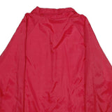 AUBURN SPORTSWEAR Mens Red Nylon Coach Jacket L Button Closure Plain Lightweight