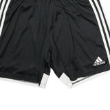 ADIDAS Mens Shorts Black & White Sports Casual L W26 Polyester Blend Athletic
