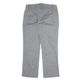 TOMMY HILFIGER Mens Cotton Grey Regular Straight Trousers W32 L29 Casual Classic