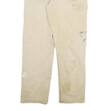 CARHARTT Mens Cotton Blend Beige Relaxed Fit Straight Leg Trousers W38 L32
