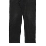 PIERRE CARDIN Mens Cotton Blend Black Regular Straight Trousers W35 L30 Zip