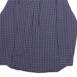 CHAPS Mens Blue & Red Check Shirt M Button Down Collar Long Sleeve Cotton Blend