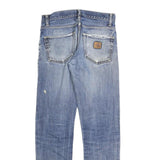 CARHARTT Mens Slim Blue Denim Jeans W30 L31 Button Closure Faded