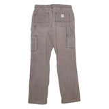 CARHARTT Womens Classic Cotton Blend Brown Trousers W30 L30 Workwear Utility Zip