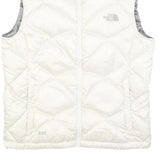 THE NORTH FACE Womens White Jacket L Nylon Quilted Lightweight Outdoor Vest