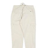 INDICODE JEANS Mens Cotton Blend White Slim Tapered Trousers W28 L30 Casual