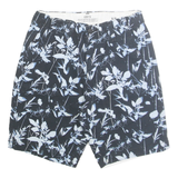 LEVI'S Mens Shorts Black Floral Print XS W26 Cotton Blend Casual Relaxed Fit