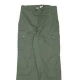MARSUM Womens Cotton Blend Green Relaxed Straight Trousers W28 L30 Utility Cargo