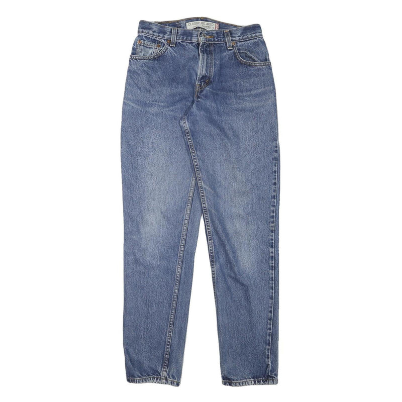 LEVI'S Womens Relaxed Tapered Denim Medium Blue W28 L32 Classic Cotton Zip Jeans