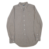RALPH LAUREN Mens Blue & Orange Check Shirt M Button Down Classic Fit