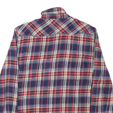 LEVI'S Mens Blue & Red Plaid Shirt L Cotton Blend Button Front Casual