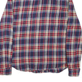 LEVI'S Mens Blue & Red Plaid Shirt L Cotton Blend Button Front Casual