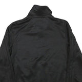 PUMA Womens Black Pink Logo Jacket M Polyester Blend Zip Athletic Track Top