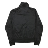 PUMA Womens Black Pink Logo Jacket M Polyester Blend Zip Athletic Track Top