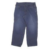 CARHARTT Mens Regular Fit Blue Cotton Blend Trousers W36 L30 Workwear Casual