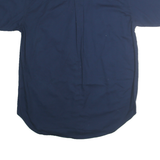 FADED GLORY Mens Navy Blue Shirt M Cotton Button-Down Short Sleeve Casual
