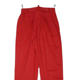 CITY LIFE Womens Viscose Blend Red Regular Straight Trousers W26 L27 Zip Closure