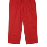CITY LIFE Womens Viscose Blend Red Regular Straight Trousers W26 L27 Zip Closure