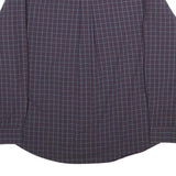 CHAPS Mens Maroon & Blue Check Shirt XL Classic Button Down Cotton Blend